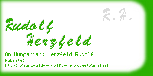 rudolf herzfeld business card